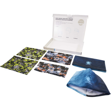 Logotrade werbemittel das Foto: Musterbox mit Sublimation Kopfbedeckungen