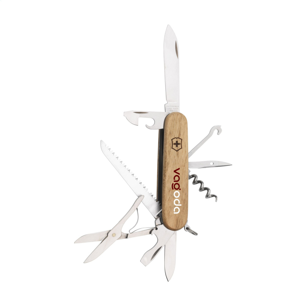 Logotrade Werbeartikel das Foto: Victorinox Huntsman Wood Taschenmesser