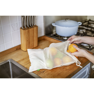 Logotrade Werbeartikel das Foto: Natura Organic GOTS Mesh Bag (120 g/m²) Obstbeutel