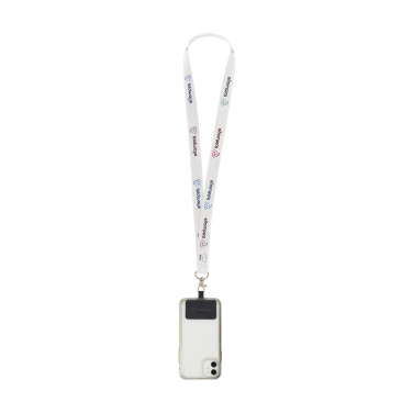 Logotrade Firmengeschenke das Foto: Lanyard Sublimation RPET 2 cm mit Patch-Schlüsselband