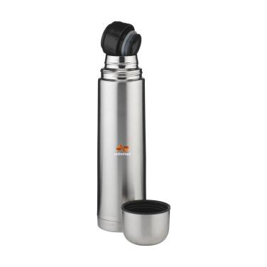 Logotrade Firmengeschenke das Foto: Thermotop Maxi RCS Recycled Steel 1.000 ml Thermoflasche