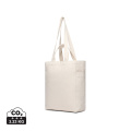 VINGA Hilo AWARE™ Tasche mit Reißverschluss aus rec. Canvas, cremefarben