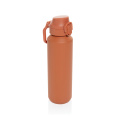 Via RCS Re-Steel Sportflasche mit Verschluss, 600ml, orange