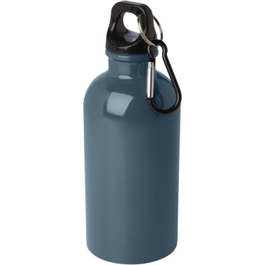 Logotrade werbemittel das Foto: Oregon 400 ml RCS-zertifizierte, einwandige Trinkflasche aus Edelstahl mit Karabinerhaken