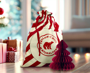 Logotrade Werbeartikel das Foto: Beutel mit Kordelzug Xmas