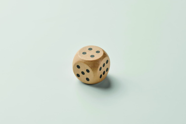 Logotrade Firmengeschenke das Foto: Spielwürfel Schima-Holz Ø 3cm