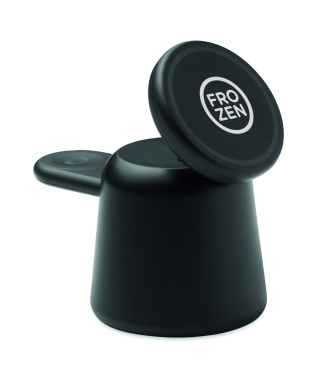 Logotrade Firmengeschenke das Foto: 3in1 kabellose Ladestation 15W