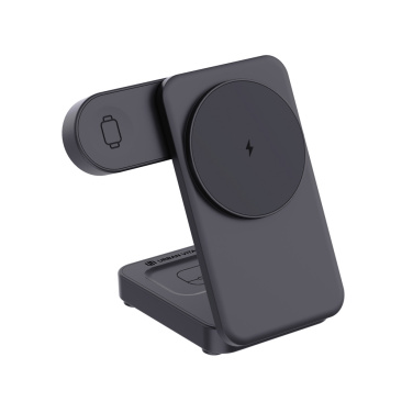 Logotrade Logogeschenke das Foto: Urban Vitamin Arcadia 15W 3in1 Magnet-Charger aus RCS rABS