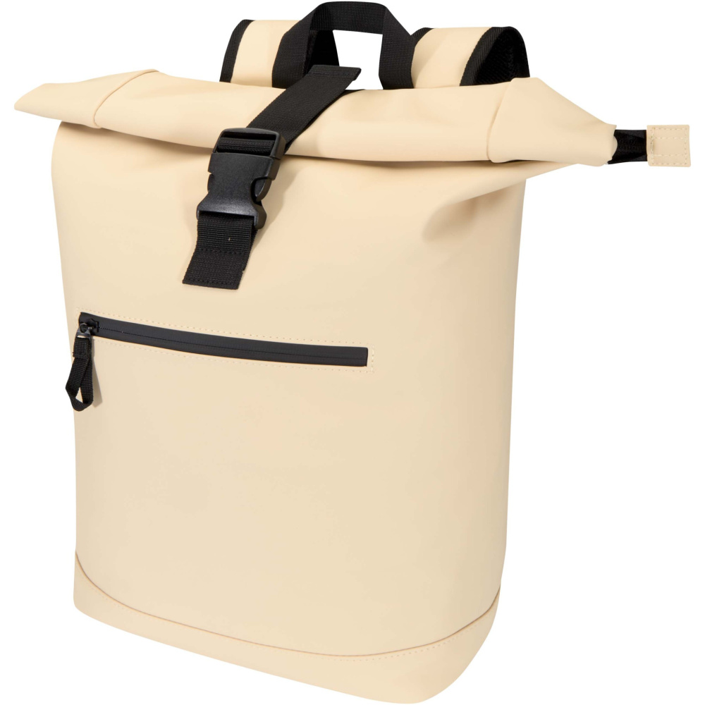 Logotrade Werbegeschenke das Foto: Resi Plus 15" GRS-recycelter Rolltop Rucksack 18 L