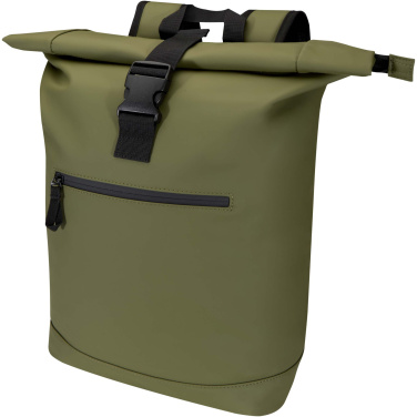Logotrade Werbeartikel das Foto: Resi Plus 15" GRS-recycelter Rolltop Rucksack 18 L