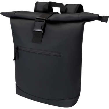 Logotrade Werbeartikel das Foto: Resi Plus 15" GRS-recycelter Rolltop Rucksack 18 L