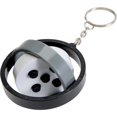 Logotrade Werbegeschenke das Foto: Spinx Gyroskop Fidget Schlüsselanhänger aus recyceltem Kunststoff
