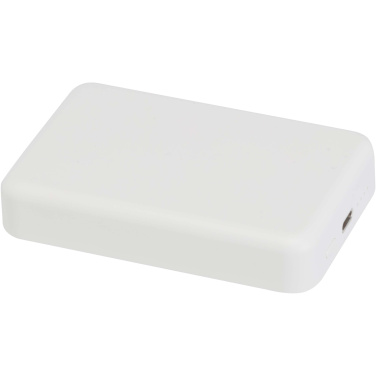 Logotrade werbemittel das Foto: Acrab 15 W 10.000 mAh magnetische kabellose Powerbank mit 20 W PD aus recyceltem Kunststoff