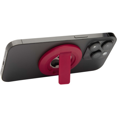 Logotrade Werbeartikel das Foto: Ain Magnetische Smartphonehalterung  aus recyceltem Kunststoff mit Flaschenöffner 
