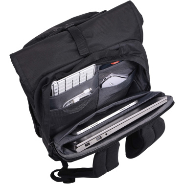 Logotrade Werbeartikel das Foto: Case Logic Variate 17" erweiterbarer Rolltop Laptop Rucksack aus recyceltem Material