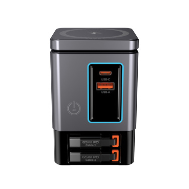 Logotrade Werbeartikel das Foto: Urban Vitamin Sacramento 105W GaN Charger mit einz. Kabeln