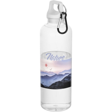 Logotrade Firmengeschenke das Foto: Oregon 750 ml RCS-zertifizierte Trinkflasche aus recyceltem Kunststoff mit Karabinerhaken
