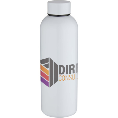 Logotrade Logogeschenke das Foto: Spring 750 ml RCS-zertifizierte einwandige Sublimation Trinkflasche aus recyceltem Edelstahl