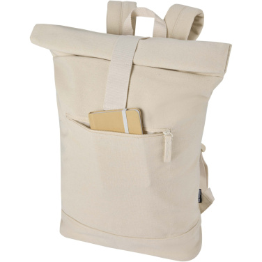 Logotrade Firmengeschenke das Foto: Recanvas 14” GRS recycelter Rolltop-Rucksack 16L