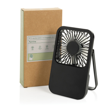 Logotrade werbemittel das Foto: Aervina wiederaufladbarer Tischventilator aus RCS rec. ABS