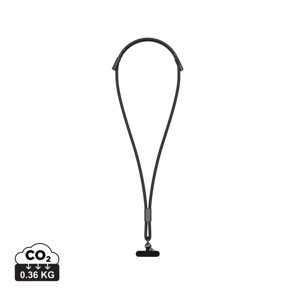 Logotrade Firmengeschenke das Foto: VINGA Baltimore RCS Ladekabel/Lanyard