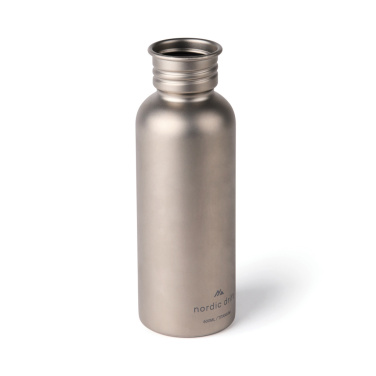 Logotrade Werbeartikel das Foto: Nordic Drift Trail Ultraleichte Titan-Wasserflasche 600ml