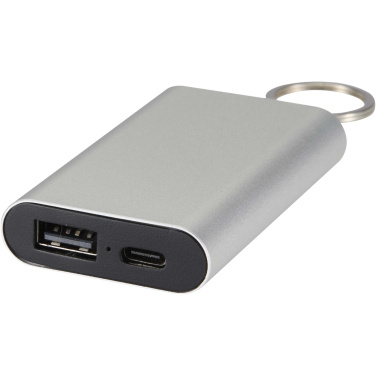 Logotrade werbemittel das Foto: Arcturus 2000 mAh Powerbank aus recyceltem Aluminium mit Schlüsselanhänger