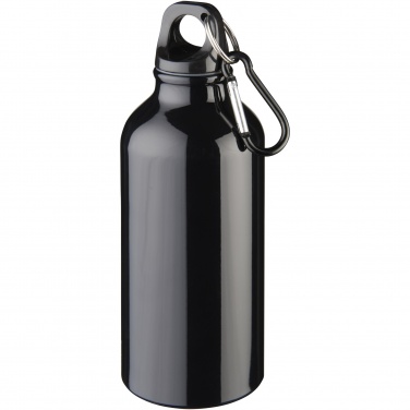 Logotrade promotional merchandise picture of: Oregon 400 ml aluminium water bottle with carabiner