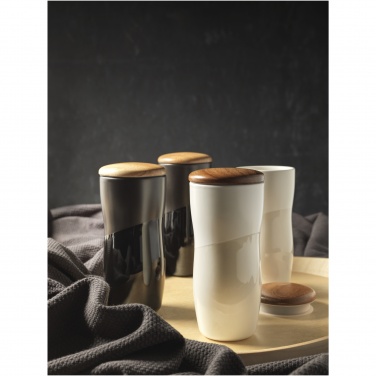 Logotrade promotional giveaway image of: Double-walled ceramic tumbler Reno 370 ml