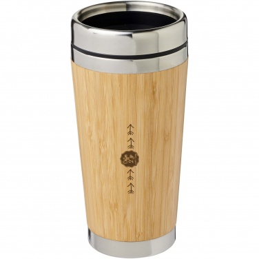 Logo trade corporate gift photo of: Bambus 450 ml tumbler with bamboo outer