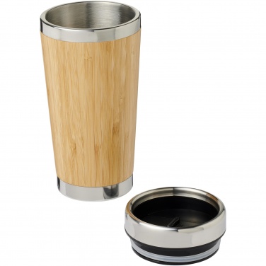 Logo trade business gifts image of: Bambus 450 ml tumbler with bamboo outer