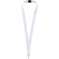 Lago lanyard with break-away closure, White