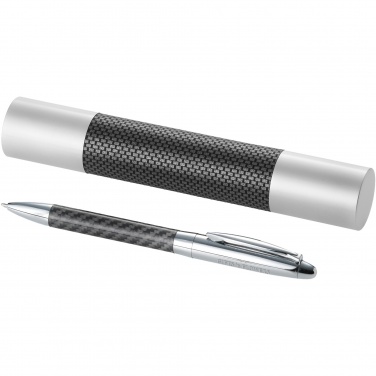 Logotrade business gift image of: Winona ballpoint pen with carbon fibre details