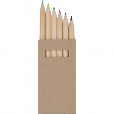 Logo trade promotional products image of: Ayola 6-piece coloured pencil set
