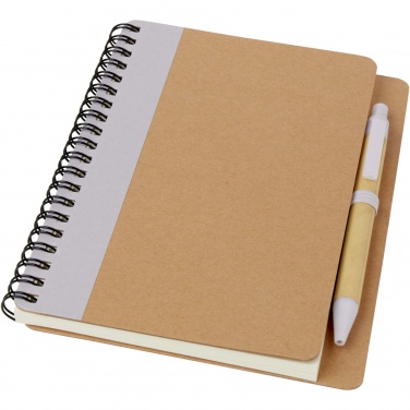 Logo trade promotional merchandise photo of: Priestly recycled notebook with pen