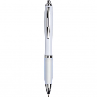 Logo trade promotional giveaway photo of: Nash ballpoint pen with coloured barrel and grip