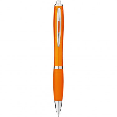Logo trade promotional giveaway photo of: Nash ballpoint pen with coloured barrel and grip