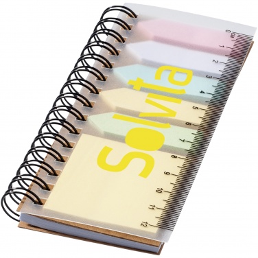 Logo trade promotional items image of: Spinner spiral notebook with coloured sticky notes