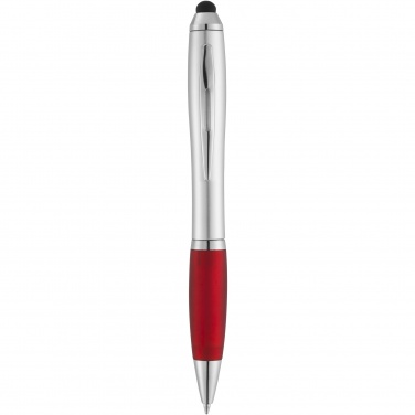 Logo trade promotional giveaways image of: Nash stylus ballpoint with coloured grip