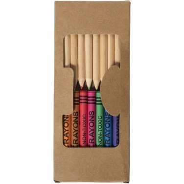 Logo trade promotional items picture of: Lucky 19-piece coloured pencil and crayon set