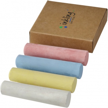 Logo trade promotional giveaways picture of: Screech 4-piece chalk set