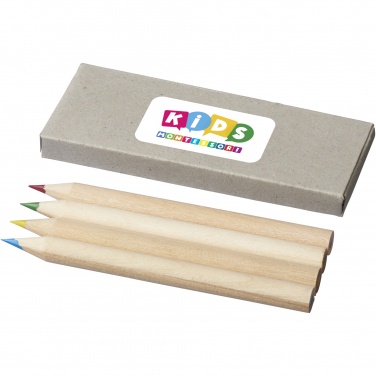 Logo trade promotional giveaway photo of: Tullik 4-piece coloured pencil set