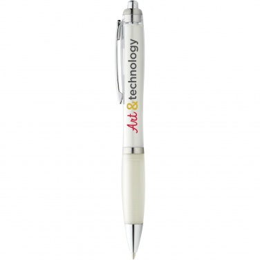 Logo trade business gift photo of: Nash ballpoint pen coloured barrel and grip