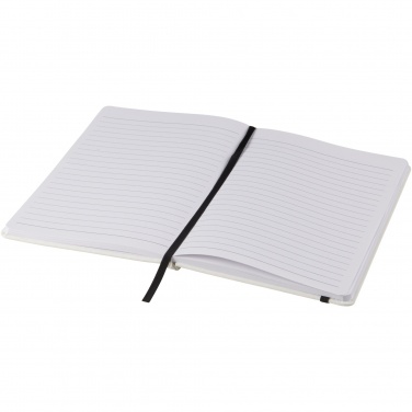 Logotrade promotional gift picture of: Spectrum A5 white notebook with coloured strap