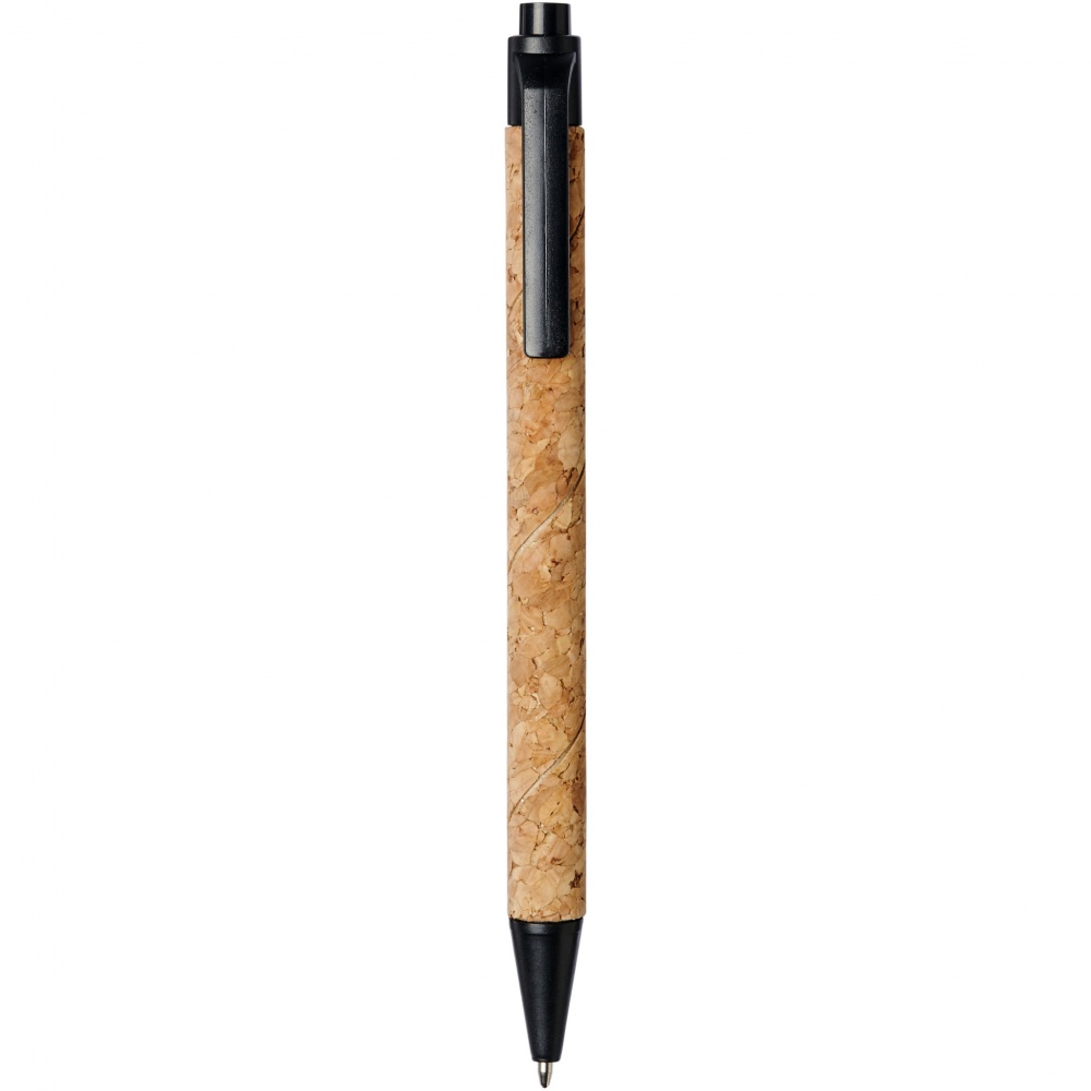 Logo trade promotional giveaways picture of: Midar cork and wheat straw ballpoint pen