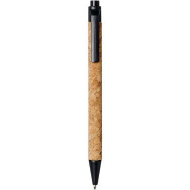 Logo trade promotional items image of: Midar cork and wheat straw ballpoint pen