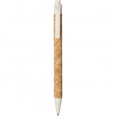 Logo trade promotional gifts image of: Midar cork and wheat straw ballpoint pen