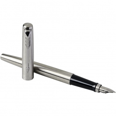 Logo trade corporate gifts image of: Parker Jotter stainless steel fountain pen