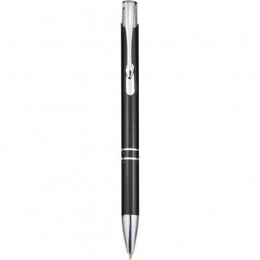 Logo trade promotional products picture of: Moneta aluminium click ballpoint pen (black ink)