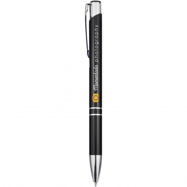 Logotrade promotional product picture of: Moneta aluminium click ballpoint pen (black ink)